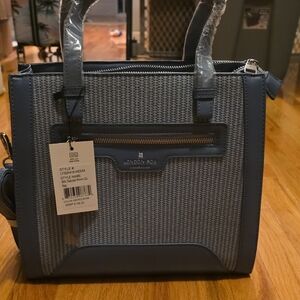 London Fog Charcoal and Navy Tote